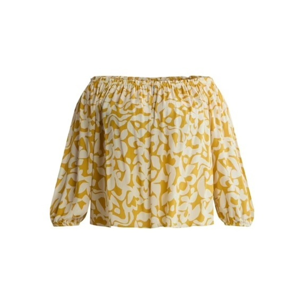 NWT Terra & Sky Womens Tunic Top 4X 28/30 Yellow Floral 3/4 Sleeve Boho